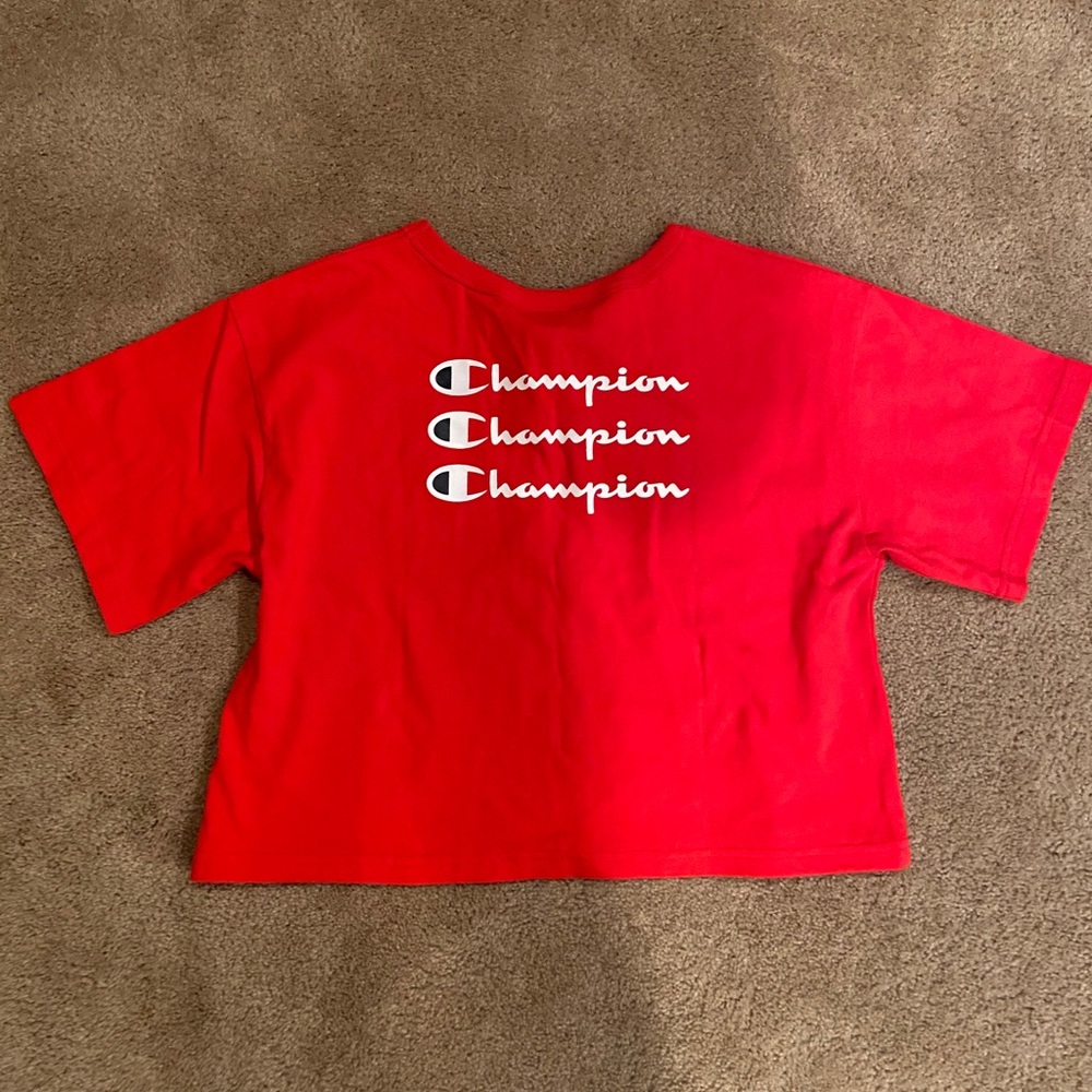 Cropped Champion Script Tshirt - Picture 2 of 2